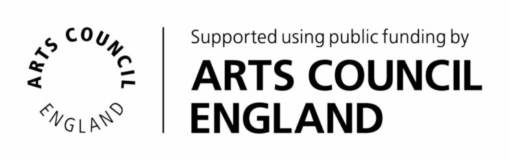 Logo - with the words Supported using public funding by Arts Council England